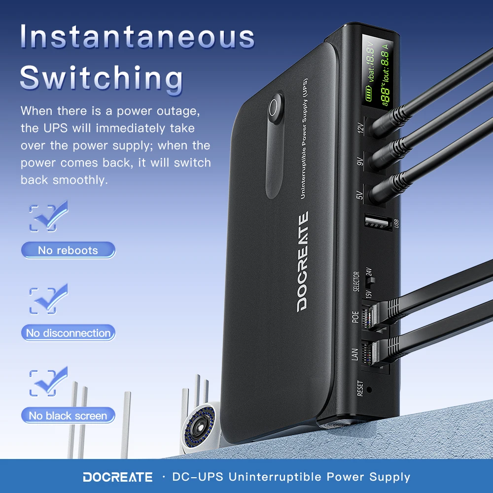 Mini UPS side and ports