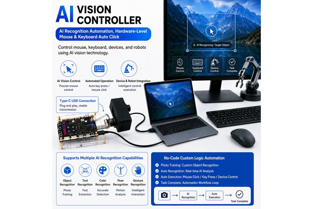 AI Vision USB HID Controller automation examples